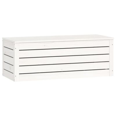 vidaXL Contenitore Portaoggetti Bianco 89x36,5x33cm Massello di Pino