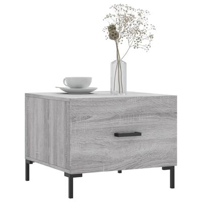 vidaXL Tavolini Salotto 2pz Grigio Sonoma 50x50x40cm Legno Multistrato