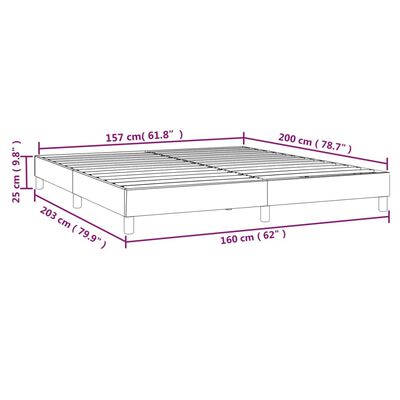 vidaXL Giroletto Tortora 160x200 cm in Tessuto