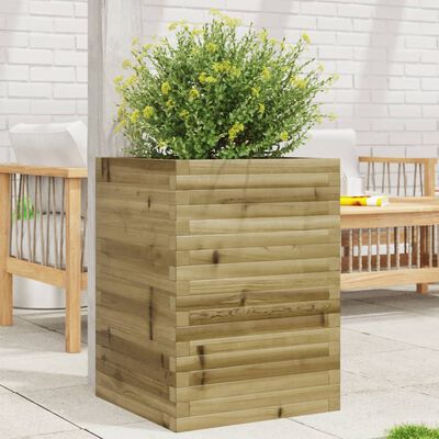 vidaXL Fioriera da Giardino 50x50x68,5 cm in Legno di Pino Impregnato