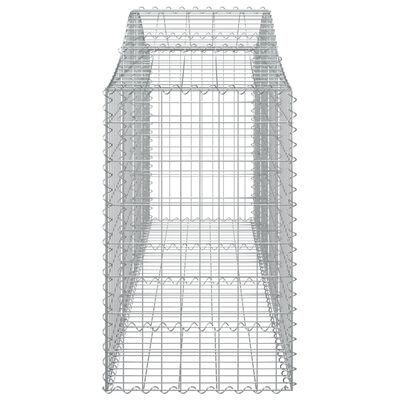 vidaXL Cesti Gabbioni ad Arco 15 pz 200x50x80/100 cm Ferro Zincato