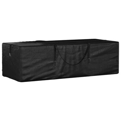 vidaXL Borsa Porta Cuscini da Giardino Nera 135x40x55 cm Polietilene