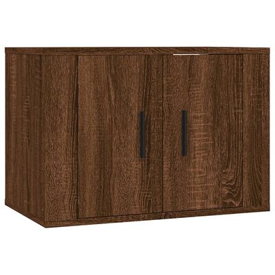 vidaXL Set Mobili Porta TV 4 pz Rovere Marrone in Legno Multistrato