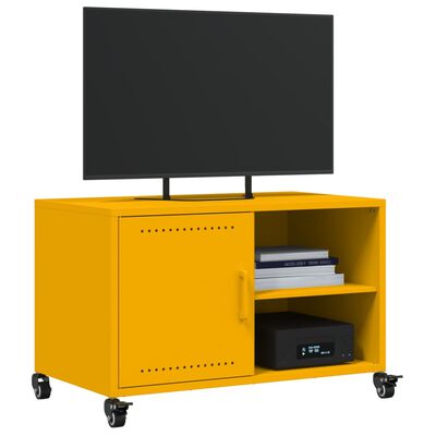 vidaXL Mobile TV Giallo Senape 68x39x43,5 cm in Acciaio