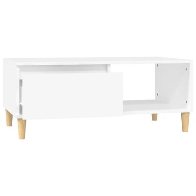 vidaXL Tavolino da Salotto Bianco 90x50x36,5 cm in Legno Multistrato