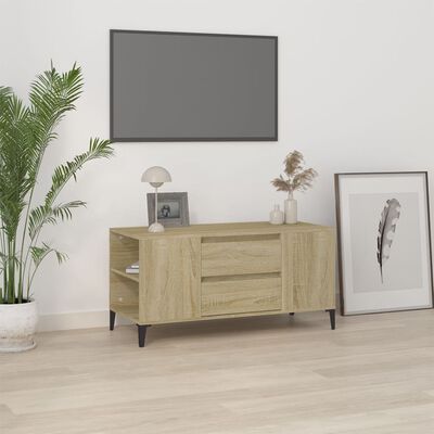 vidaXL Mobile Porta TV Rovere Sonoma 102x44,5x50 cm Legno Multistrato