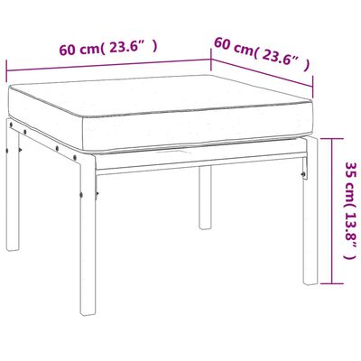 vidaXL Set Salotto da Giardino 7pz con Cuscini Sabbia in Acciaio