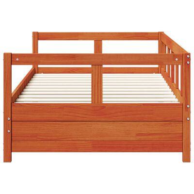 vidaXL Dormeuse senza Materasso Marrone Cera 80x200 cm Legno di Pino