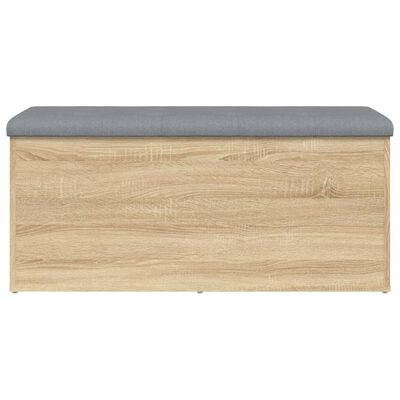 vidaXL Panca Portaoggetti Rovere Sonoma 102x42x45 cm Legno Multistrato