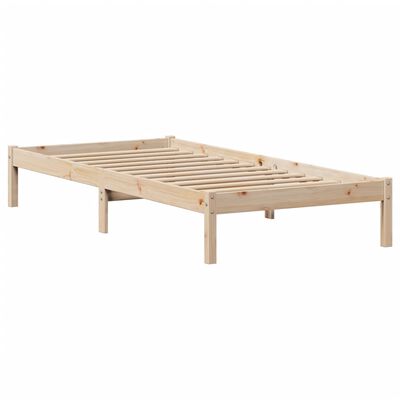 vidaXL Letto Libreria senza Materasso 90x190 cm Legno Massello Pino