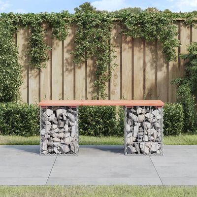 vidaXL Panca da Giardino Design Gabbione 103x31x42 cm Massello Douglas