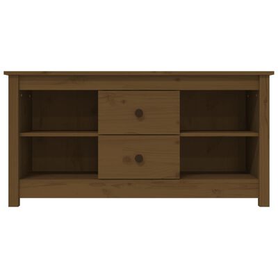 vidaXL Mobile Porta TV Ambra 103x36,5x52 cm in Legno Massello di Pino