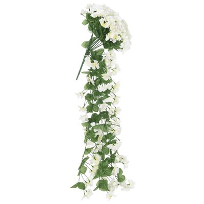 vidaXL Ghirlande Fiori Artificiali Natale 3 pz Bianco 85 cm