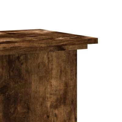 vidaXL Supporto per Piante Rovere Fumo 33x33x60 cm Legno Multistrato