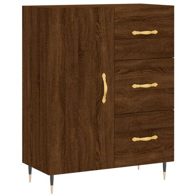 vidaXL Credenza Rovere Marrone 69,5x34x90 cm in Legno Multistrato