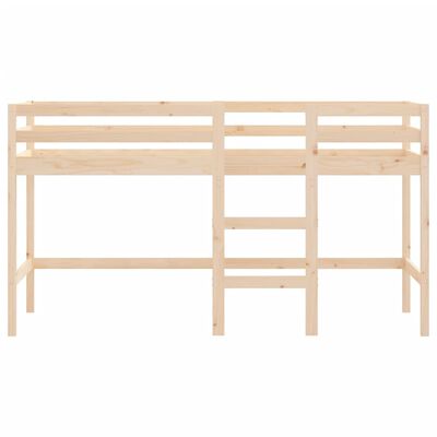 vidaXL Letto Soppalco con Scala Bambini 90x190 cm Legno Massello Pino