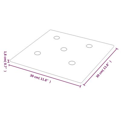 vidaXL Pannelli Murali 12 pz Crema 30x30 cm Similpelle 1,08 m²