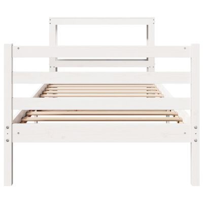 vidaXL Letto senza Materasso Bianco 90x200 cm Legno Massello di Pino