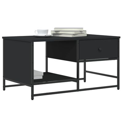 vidaXL Tavolino da Salotto Nero 85,5x51x45 cm in Legno Multistrato