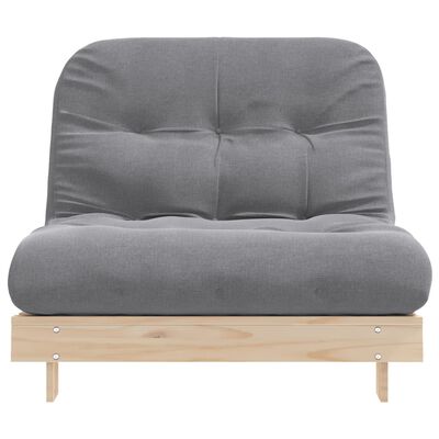 vidaXL Divano Letto Futon con Materasso 100x206x11 Legno Massello Pino