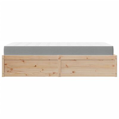 vidaXL Letto con Materasso 90x200 cm in Legno Massello di Pino