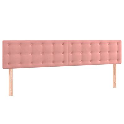 vidaXL Letto a Molle con Materasso e LED Rosa 120x190 cm in Velluto