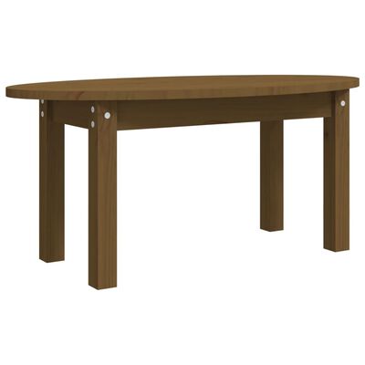 vidaXL Tavolino da Salotto Ambra 80x40x35 cm in Legno Massello di Pino