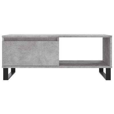 vidaXL Tavolino Salotto Grigio Cemento 90x50x36,5 cm Legno Multistrato