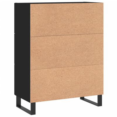 vidaXL Credenza Nera 69,5x34x90 cm in Legno Multistrato