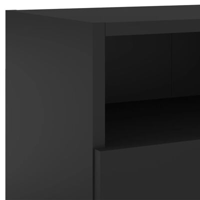 vidaXL Mobile TV a Parete Nero 80x30x30 cm in Legno Multistrato