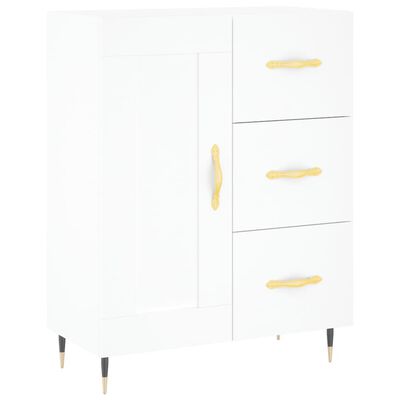 vidaXL Credenza Bianca 69,5x34x180 cm in Legno Multistrato