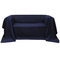 Fodera per divano in micro-camoscio blu marino 140 x 210 cm