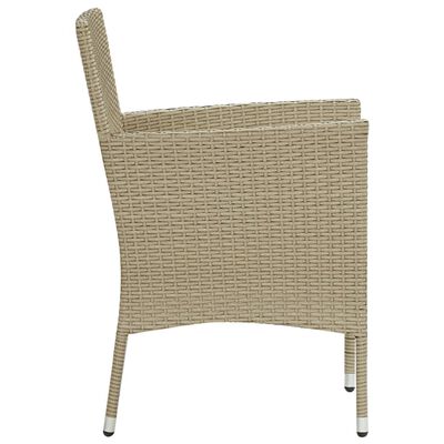 vidaXL Set Mobili da Pranzo per Giardino 3 pz Beige