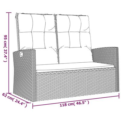 vidaXL Set Divani da Giardino 4 pz con Cuscini in Polyrattan Grigio