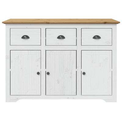 vidaXL Credenza BODO 115,5x44x80 cm Legno Massello Pino Bianco Marrone