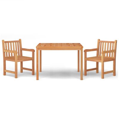 vidaXL Set da Pranzo per Giardino 3 pz in Legno Massello di Teak