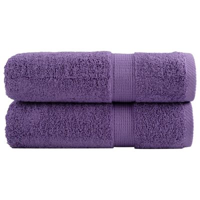 vidaXL Asciugamani da Bagno SOLUND 2 pz Viola 70x140 cm 600 g/m²