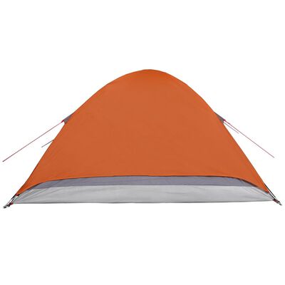 vidaXL Tenda da Campeggio a Cupola 2 Persone Grigio e Arancione