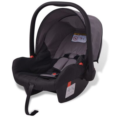 vidaXL Passeggino 3 in 1 in Alluminio Grigio e Nero