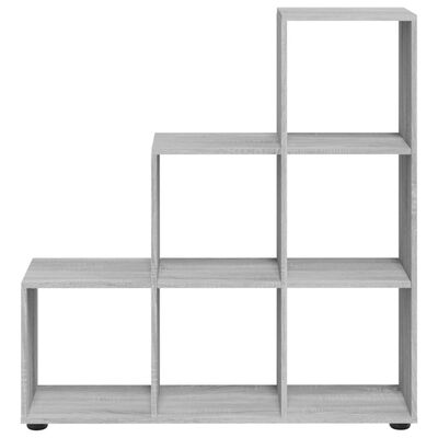 vidaXL Libreria a Scala Grigio Sonoma 107 cm in Legno Multistrato