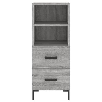 vidaXL Credenza Grigio Sonoma 34,5x34x180 cm in Legno Multistrato