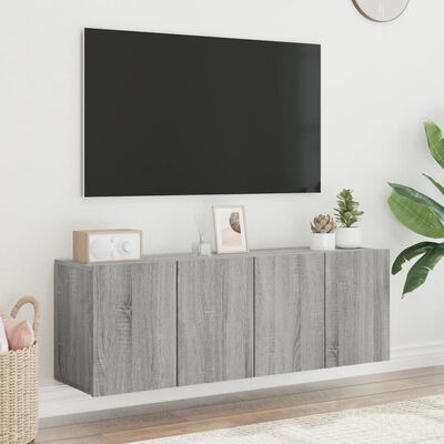 vidaXL Mobili TV a Parete 2pz Grigio Sonoma 60x30x41 cm