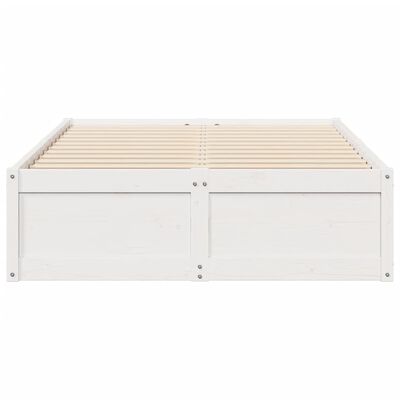 vidaXL Letto senza Materasso Bianco 120x190 cm Legno Massello di Pino