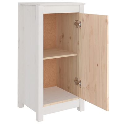 vidaXL Credenze 2 pz Bianche 39x35x80 cm in Legno Massello di Pino