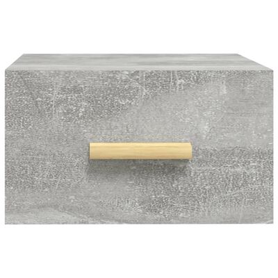 vidaXL Comodini a Muro 2 pz Grigio Cemento 35x35x20 cm