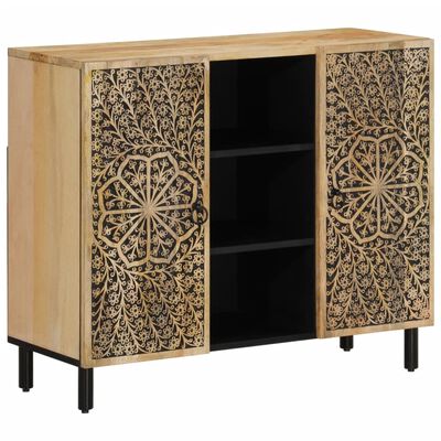 vidaXL Credenza 90x33x75 cm in Legno Massello di Mango