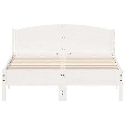 vidaXL Letto senza Materasso Bianco 135x190 cm Legno Massello di Pino