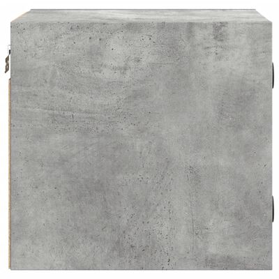 vidaXL Comodini con Ante in Vetro 2pz Grigio Cemento 35x37x35 cm