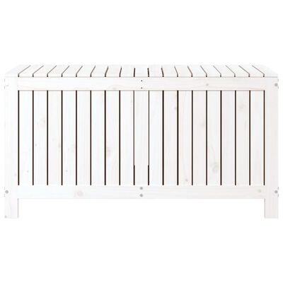 vidaXL Contenitore da Giardino Bianco 121x55x64 cm Legno Massello Pino