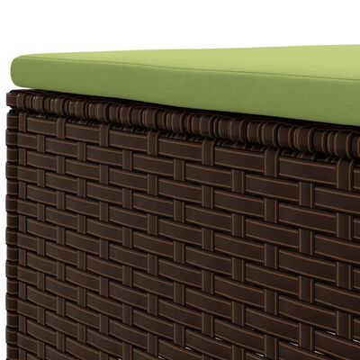 vidaXL Set Divani da Giardino 7 pz con Cuscini in Polyrattan Marrone